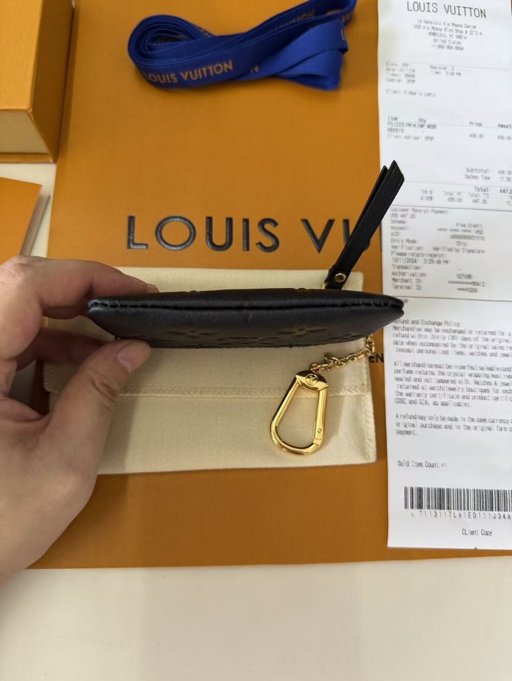 Louis Vuitton Black Monogram Empreinte Key Pouch - Picture 4 of 14